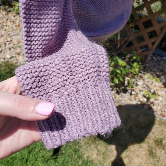 Lulus Daveny Dusty Lavender Off-the-Shoulder Knit Sweater Women's Size Small EUC - Picture 11 of 16